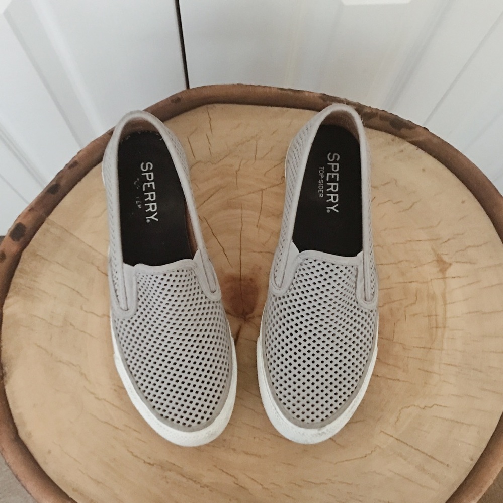 Sperry Grey Slip-ons